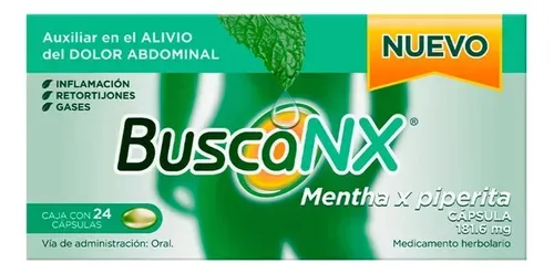 BUSCANX MENTHA X PIPERITA 181.6MG C/24 CAP
