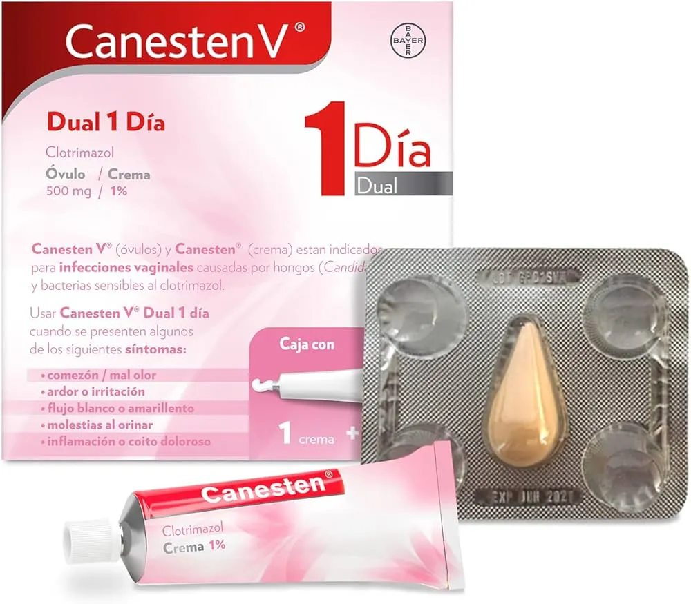 CANESTEN V DUAL 1 DÍA OVULO Y CREMA