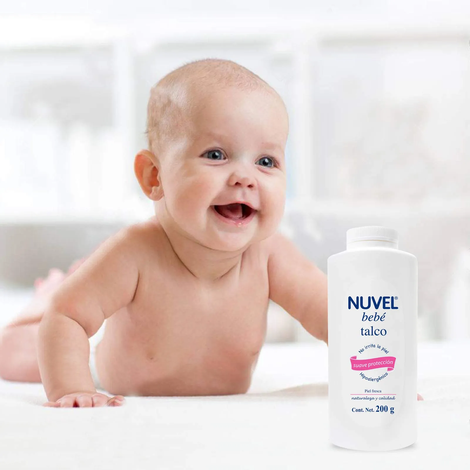 NUVEL TALCO PARA BEBE SUAVE PROTECCIÓN 200G