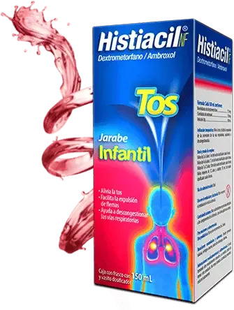 HISTIACIL NF. DEXTROMETORFANO, AMBROXOL, JARABE INFANTIL CAJA CON FRASCO CON 150 ML.