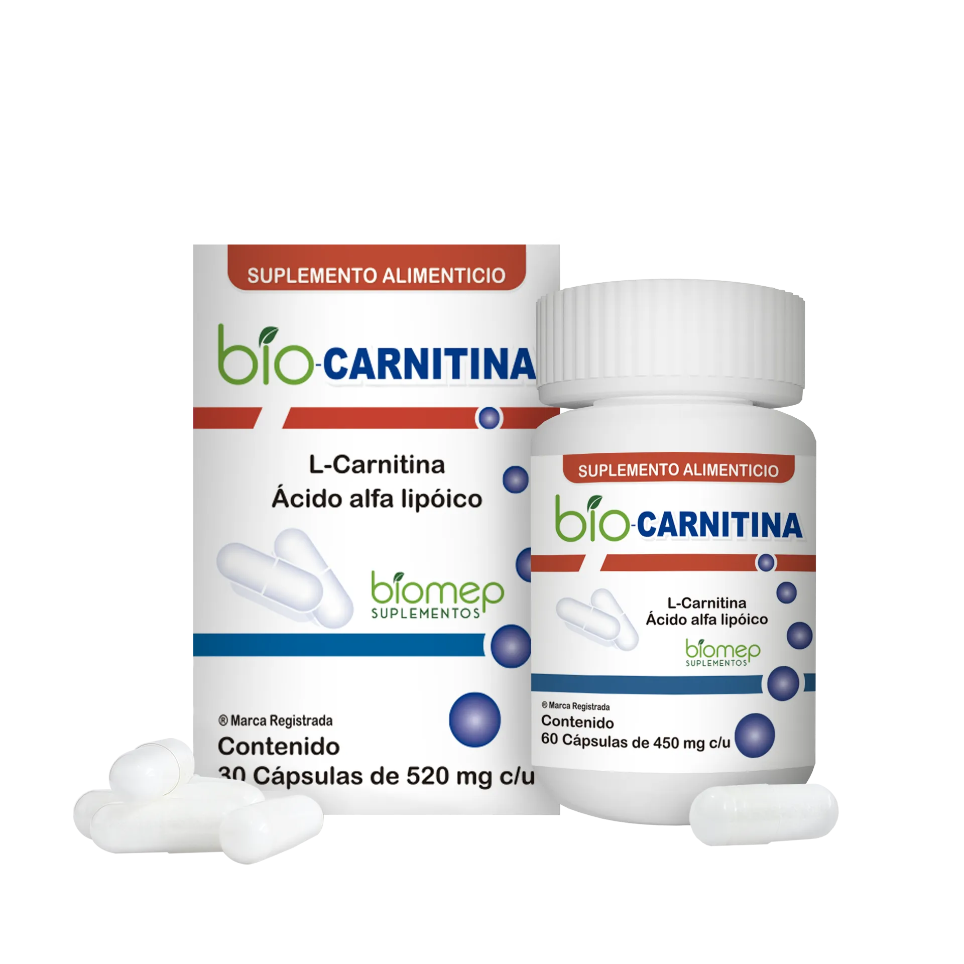 L-CARNITINA, ACIDO ALFA LIPOLICO 520MG CON 30 CAPSULAS - BIO-CARNITINA